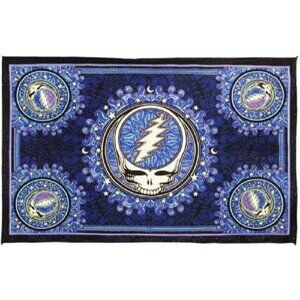 Grateful Dead Tapestry Blue Steal Your Face  Gift Wall Hanging Mini New 45x30 3D